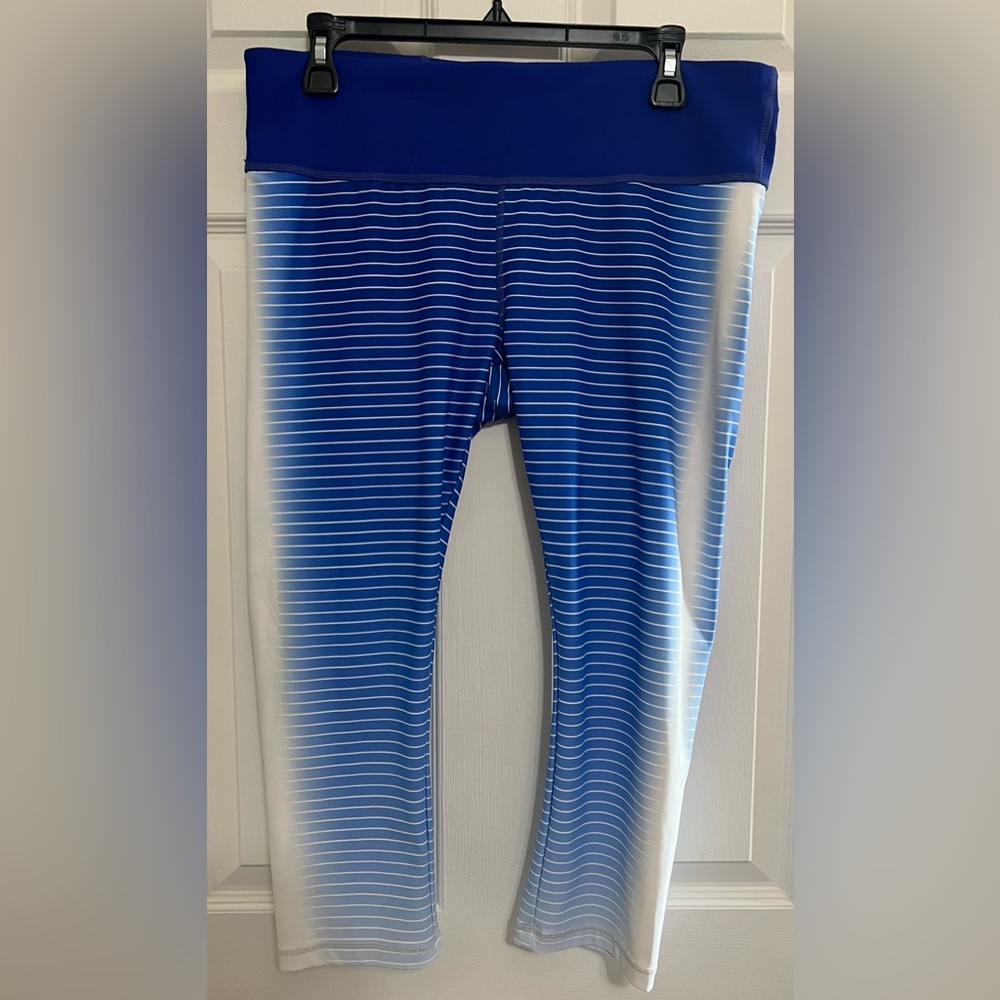 Gap fit, Gfast, L, Royal blue striped leggings